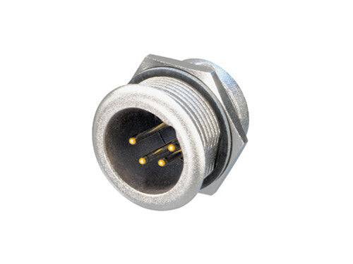 Neutrik Receptacle Male 4 pin HD - stainless/gold