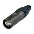 Neutrik Cable connector etherCON CAT6A - black - includes Cat 6A RJ45 - Solid wire AWG 26-22; Stranded wire AWG 27/7 to 22/7; wire insulation diameter <= 1.1 mm