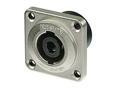 Neutrik speakON STX 4-Pole Male - PCBV - 40Amp - 2.2mm self-tapping screw holes - nickel/silver