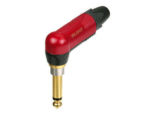 Neutrik silentPLUG 1/4" Plug -mono - right angle - reed switch - red/gold