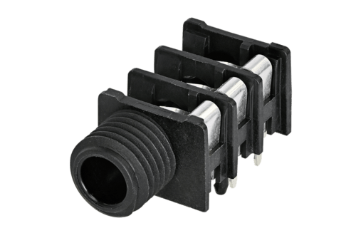 Neutrik Jack 1/4" stereo unswitched slim - full thread nose - PCBH