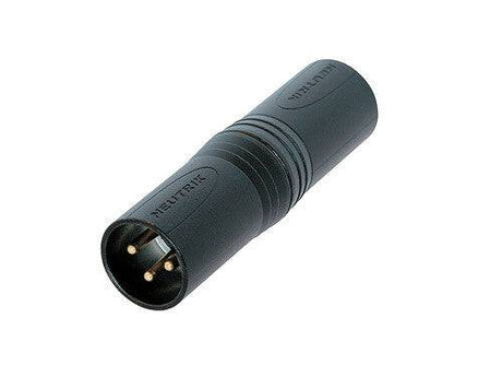 Neutrik Adapter - 3 pin male XLR to 3 pin male XLR - pre-wired, black