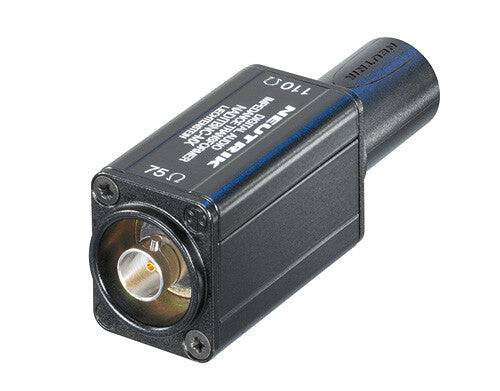 Neutrik Adapter - AES/EBU - 3 pin XLR male cable end to BNC jack