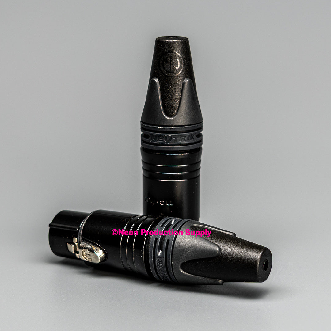 Neutrik Cable end XX series 3 pin female - black/gold - bulk