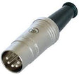 Rean/Neutrik DIN 5 Pin Male Connector - Nickel/Nickel - NYS322