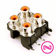 Pioneer DJ 4P Pin Digital Input RCA Jack (Orange) - DKB1110