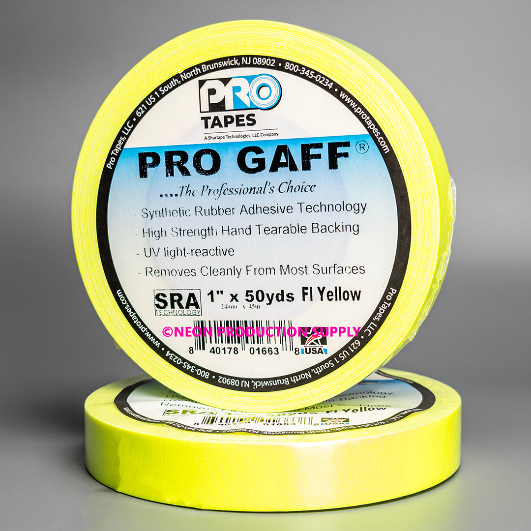 Pro Gaff Tape - 1" x 50yd, Fluorescent Colors