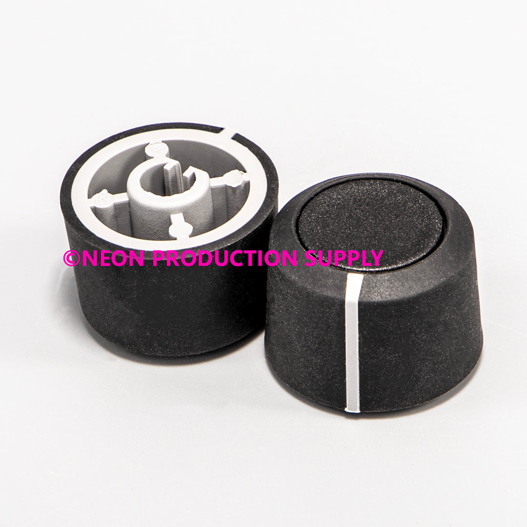 QSC KNOB,PLX,POLYPROPYLENE/SANTOPRENE,BLACK, - PL-000054-00