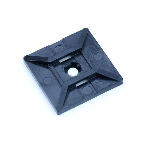 Hellermann Tyton Cable Tie Mount - 1.115" X 1.115", 100 Pack, Black - MB4SHA0C2