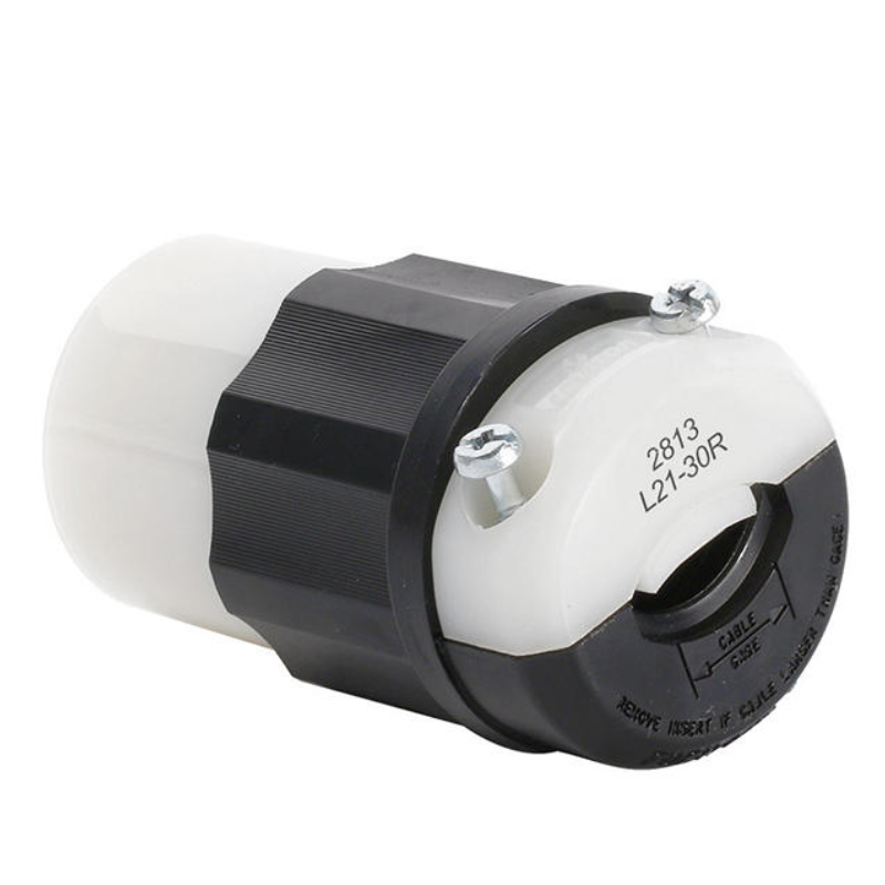 Leviton 15 Amp Straight Blade Plug, Black - 2813