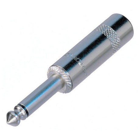 Rean/Neutrik 1/4" TS Inline Connector - Jumbo, Nickel/Silver - NYS224L