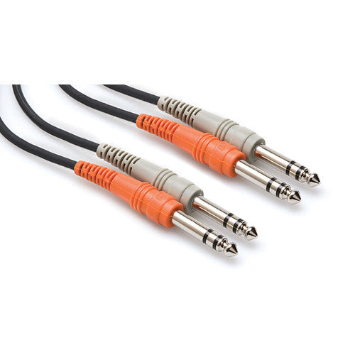 Hosa Dual Balanced 1/4" TRSM to Same Cable, 6' - CSS-202 - Neon Production Supply