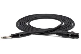 Hosa Microphone Cable - XLR3F to 1/4" TSM, 10' - HMIC-005HZ