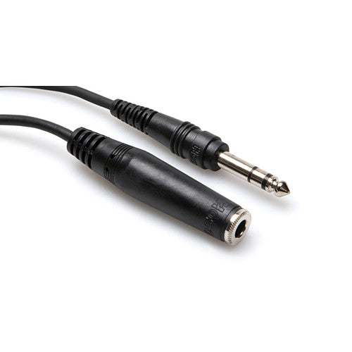Hosa Headphone Extension Cable, 1/4" TRSF to 1/4" TRSM, 25' - HPE-325 - Neon Production Supply