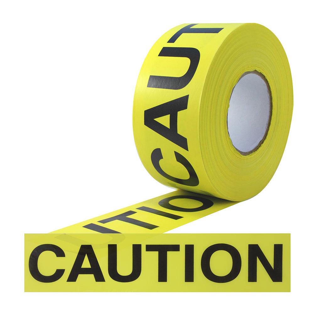 Pro Caution Ribbon - 3" x 1000', Black/Yellow - Neon Production Supply