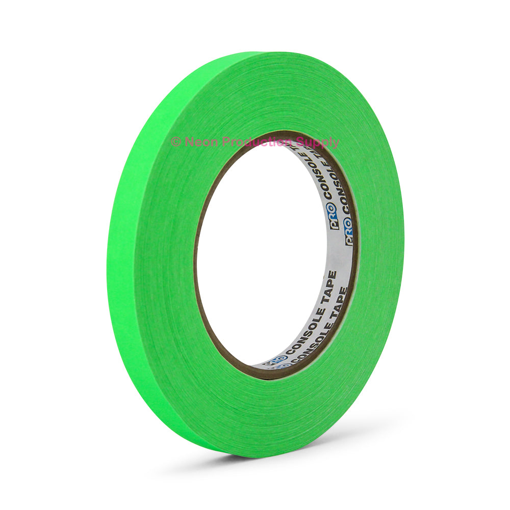 Pro Console 1/2" x 60yd, Fluorescent Green - Neon Production Supply