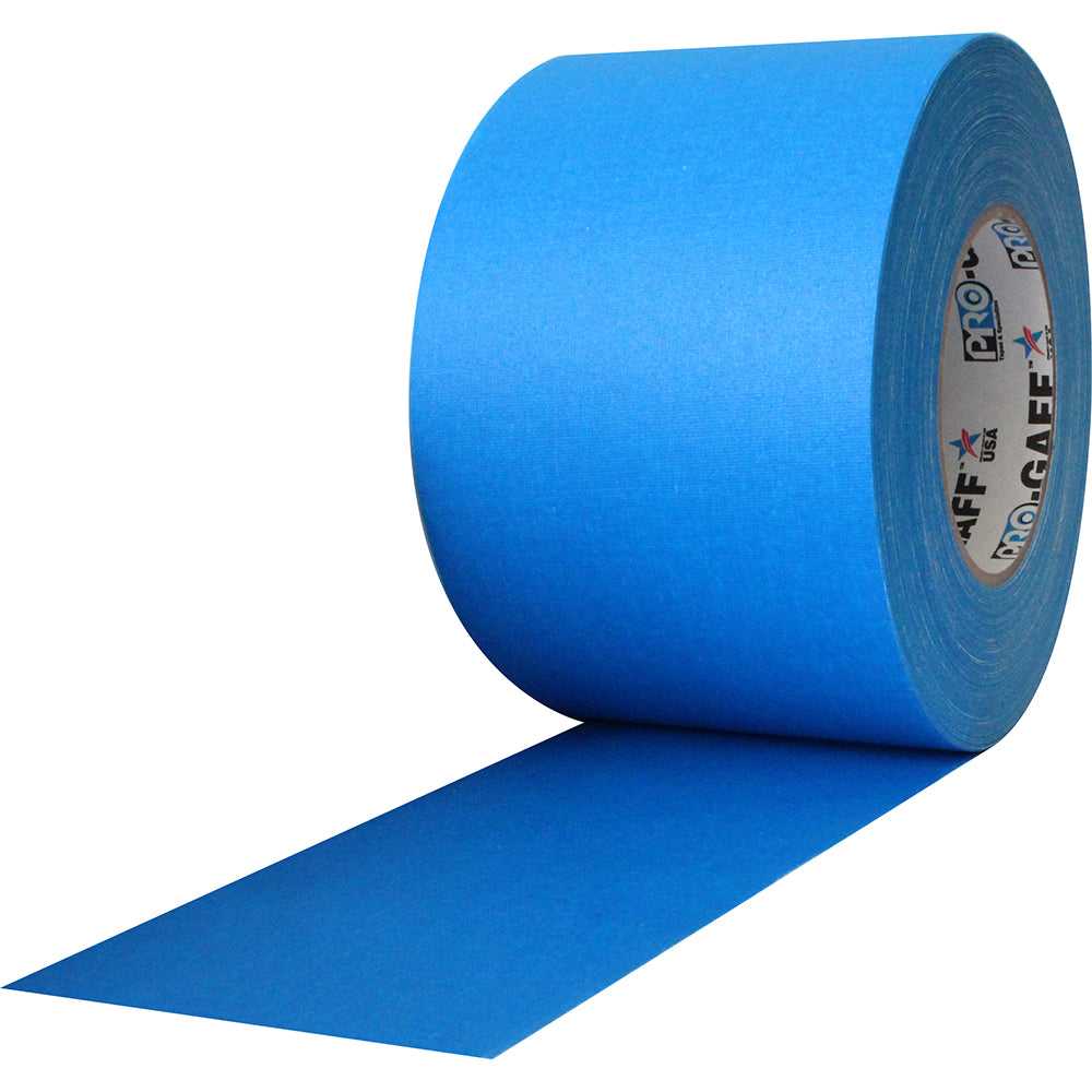 Pro Gaff Tape - 4" x 55yd, Electric Blue - Neon Production Supply