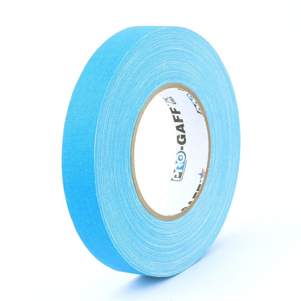 Pro Gaff Tape - 1" X 50yd, Fluorescent Blue - Neon Production Supply