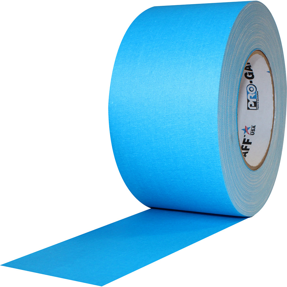 Pro Gaff Tape - 3" x 50yd, Fluorescent Blue - Neon Production Supply