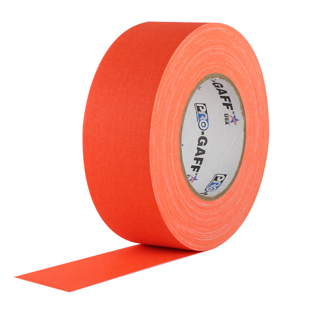 Pro Gaff Tape - 2" x 50yd, Fluorescent Orange - Neon Production Supply