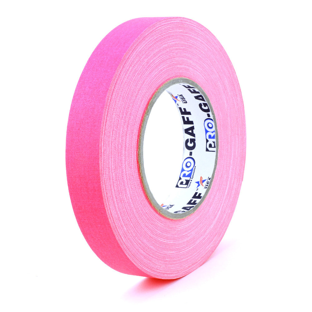 Pro Gaff Tape - 1" X 50yd, Fluorescent Pink - Neon Production Supply