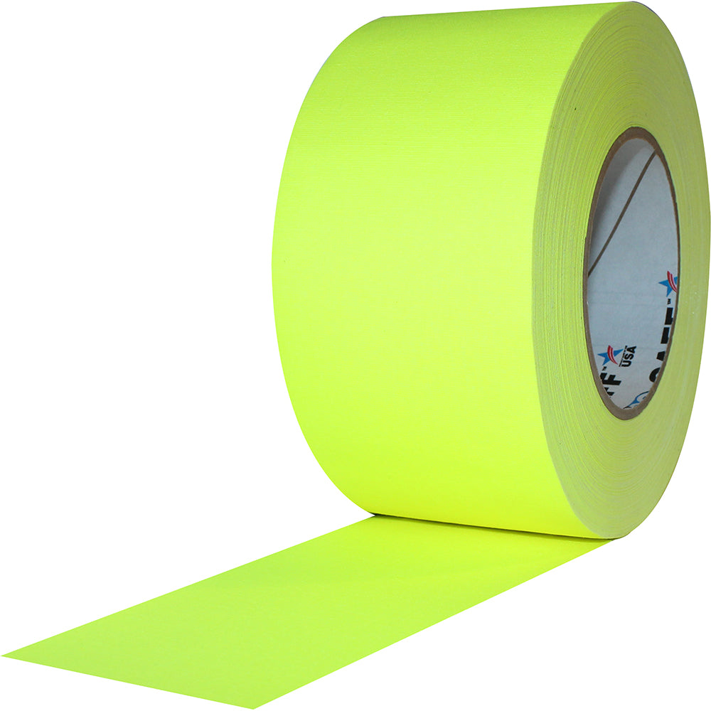 Pro Gaff Tape - 3" x 50yd, Fluorescent Yellow - Neon Production Supply
