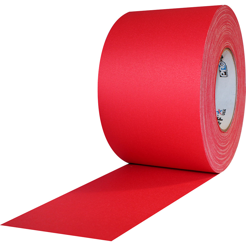 Pro Gaff Tape - 4" x 55yd, Red - Neon Production Supply