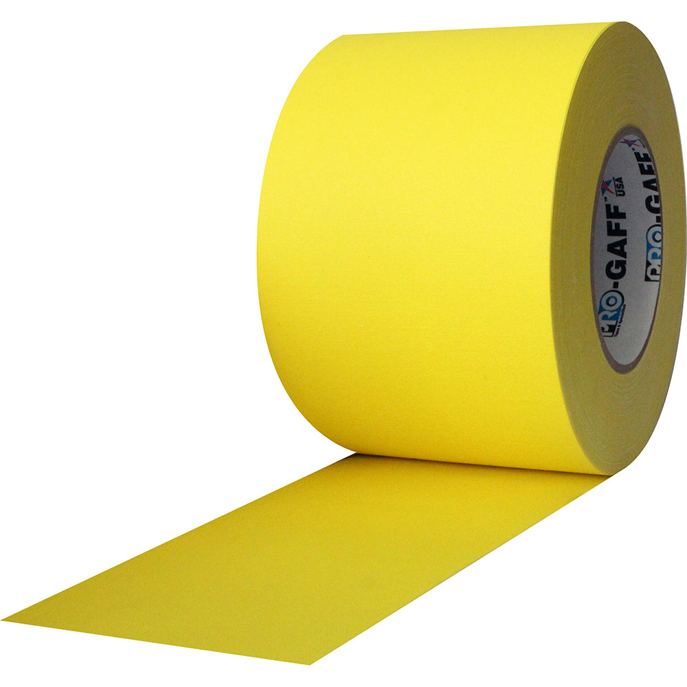 Pro Gaff Tape - 4" x 55yd, Yellow - Neon Production Supply