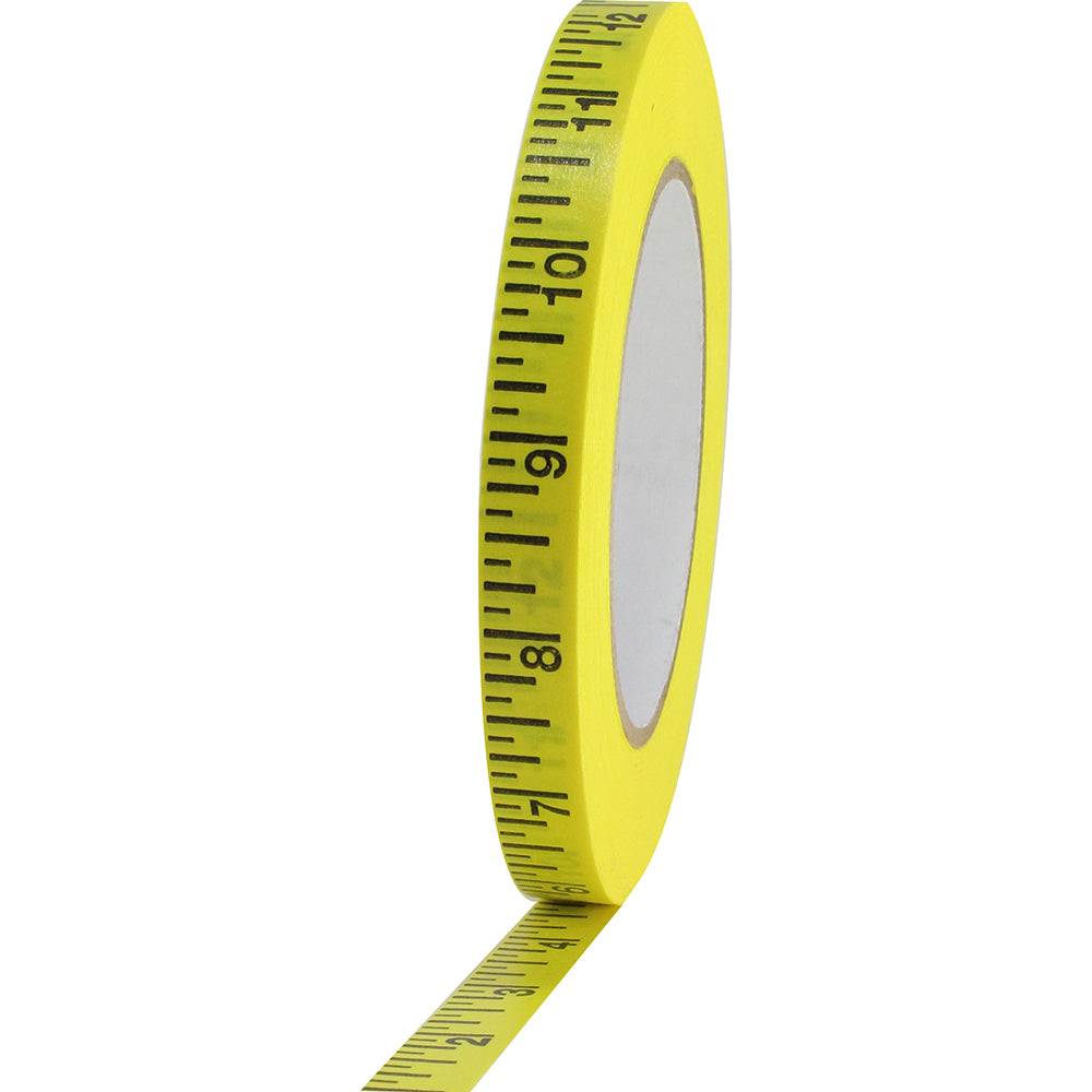 Pro Imperial Measurement Tape - 1" x 50yd, Yellow - Neon Production Supply