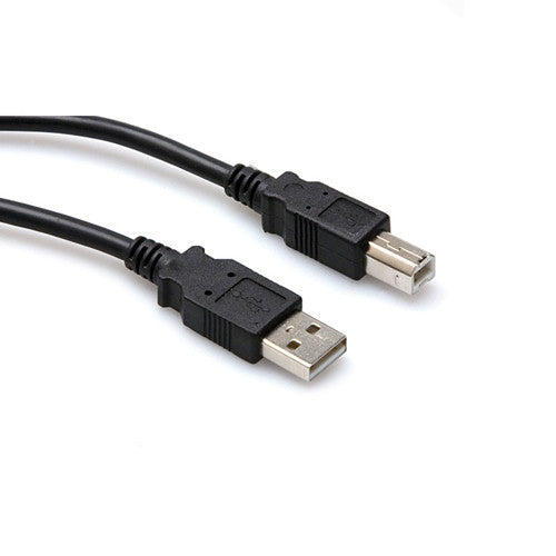 Hosa USB Cable - Type A to Type B, USB 2.0, 5' - USB-205AB - Neon Production Supply