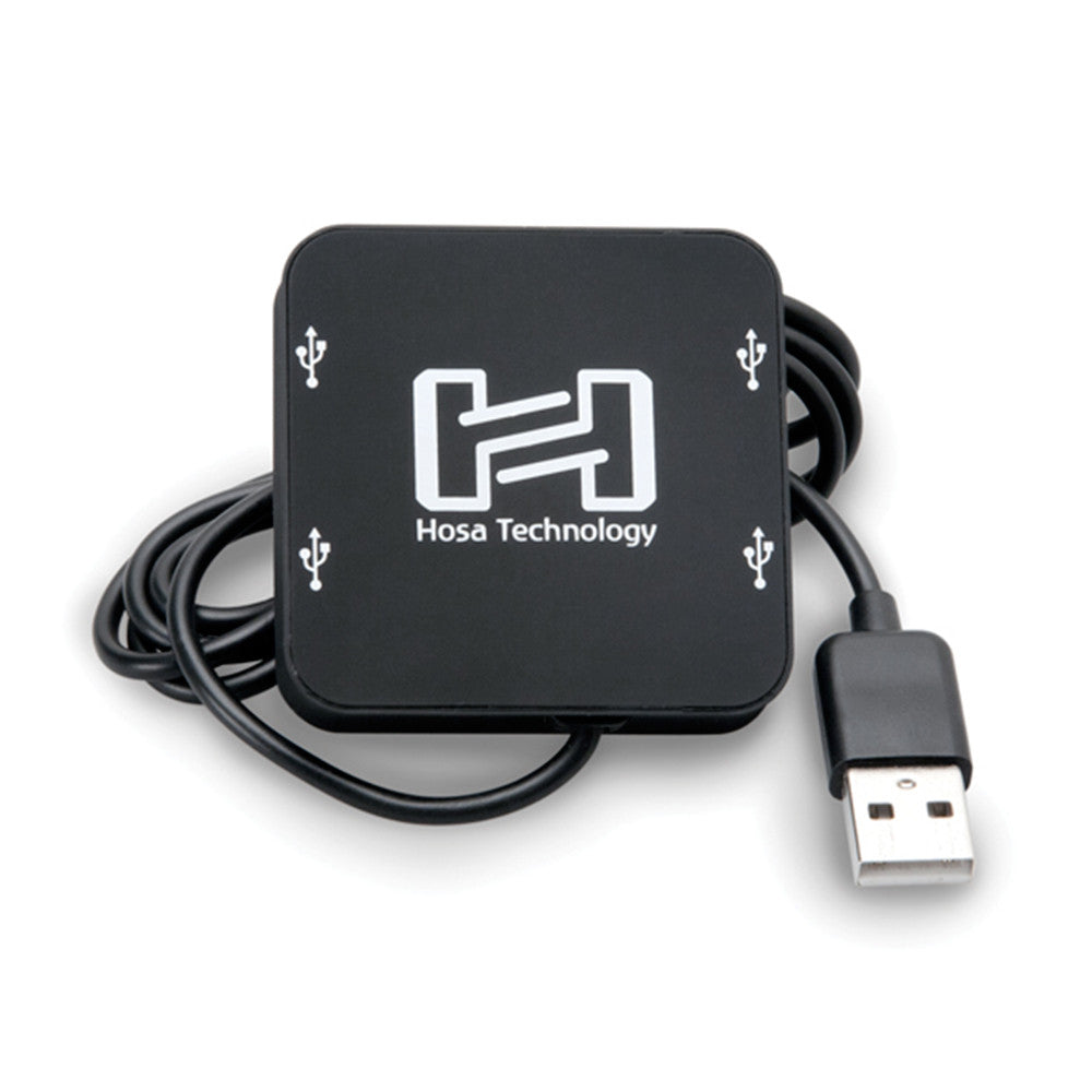 Hosa USB 2.0 Hub - 4 Port Bus Powered - USH-204 - Neon Production Supply