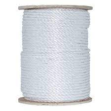 No. 4 1/8" Diamond Braid Premium Cotton Tie Line, White - 600'