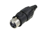 Neutrik Cable end TOP series 3 pin female - nickel/gold - IP 65 and UV rated