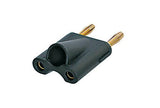 Neutrik Rean‚Ñ¢ Dual Banana Plug Black, Cable OD 6-10.5mm, integrated strain relief, gold contact