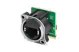 Neutrik Receptacle etherCON Cat 5 A series - PCBH- integrated 100Mb Magnetics - Light ring - asymmetric non-metallic push tab