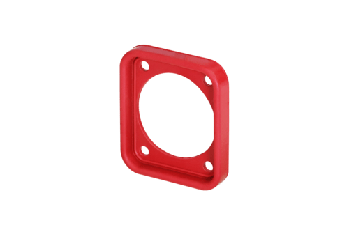 Neutrik Gasket - EPDM for use with D size chassis connectors - IP65 and UV resistant - red