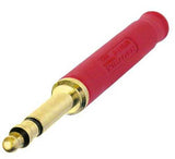 Neutrik Plug TT (0.173") size-red plastic/gold-HX-TT crimp req'd