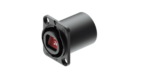 Neutrik opticalCON MTP 24 Fiber Chassis, black, IP 65 Rated. Must order desired color SCDP-* separately.