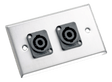 Neutrik Wallplate - dual - NL4MP