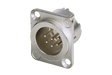 Neutrik Receptacle DLX series 6 pin male - solder - nickel/silver