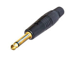 Neutrik Plug 1/4" mono - black/gold