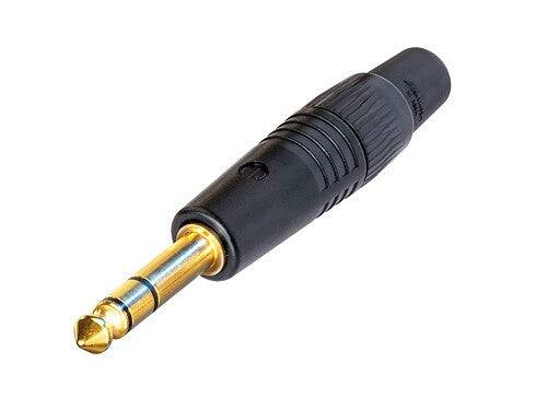 Neutrik Plug 1/4" stereo - black/gold