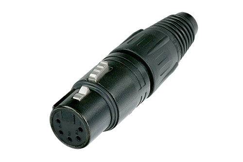 Neutrik Cable end X series 5 pin female - black/silver