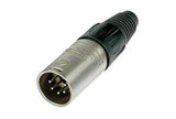 Neutrik Cable end X series 5 pin male - nickel/silver