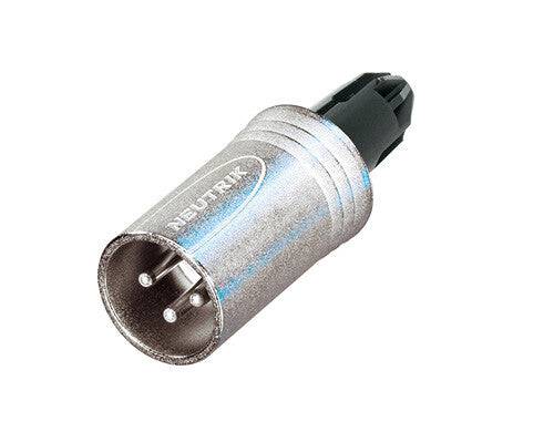 Neutrik Cable end XX series 3 pin male - without boot or ring- includes strain relief - nickel/silver