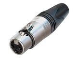 Neutrik Cable end XX-14 series 3 pin female - cable OD 8-10mm - nickel/silver - bulk