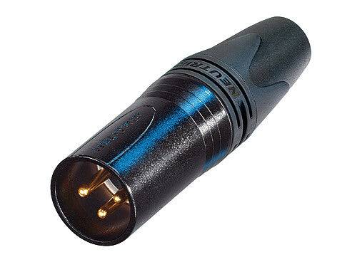 Neutrik Cable end XX-14 series 3 pin male - cable OD 8-10mm - black/gold - bulk