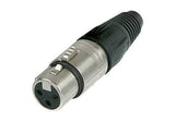 Neutrik Cable end X series 3 pin female - nickel/silver