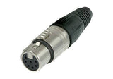 Neutrik Cable end X series 7 pin female - nickel/silver