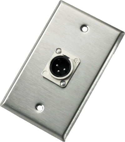 Neutrik Wallplate - single - NC3MD-L-1